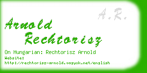 arnold rechtorisz business card